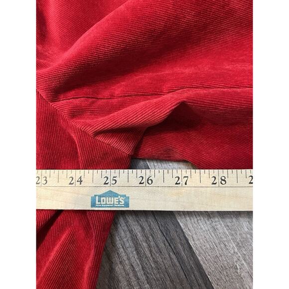 Red Corduroy Blazer Womens Sz 22 Plus Size Jacket Career Wear Trending Holiday - Picture 14 of 14